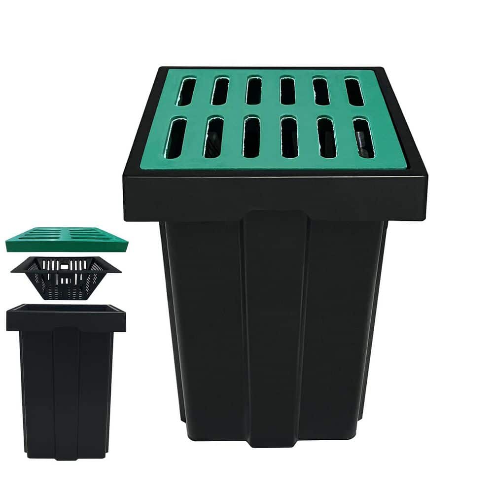 18 in. x 18 in. x 24 in. Black Polyethylene Square Drainage Catch Basin 1-Pack price history on PriceWatchPro