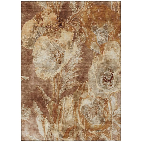 Chantille Machine Washable Indoor/Outdoor Abstract ACN2798 Paprika 10 ft. x 14 ft. Area Rug
