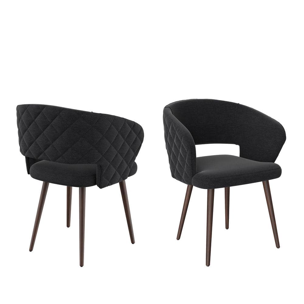 Ottomanson Palermos Collection Dining Chair Set Of 2 Easy Assembled Mid