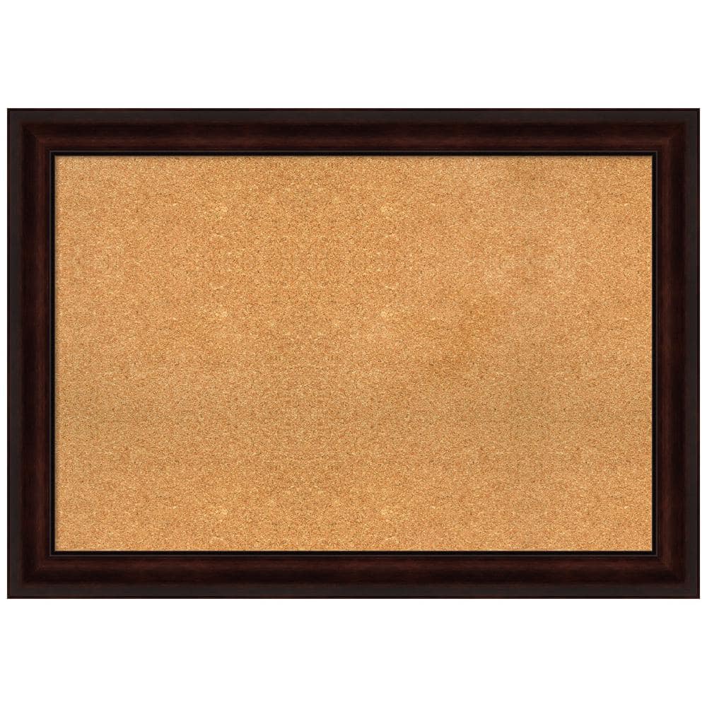 Coffee Bean Brown 41.12 in. x 29.12 in. Framed Corkboard Memo Board price history on PriceWatchPro