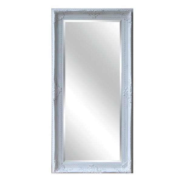 A&E Kelowna 69 in. H x 33 in. W Rectangular Wood Vintage White Mirror