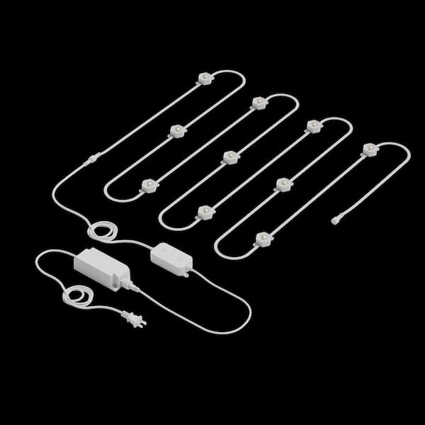 Hampton Bay 30 LED 50 ft. Plug-in Integrated LED Novelty Permanent Outdoor String Light Starter Kit Powered by Hubspace - image 5