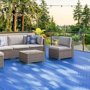 1 ft. x 1 ft. Quick Deck PVC Plastic Interlocking Deck Tile in Cobalt Blue (44 sq. ft. per Box)