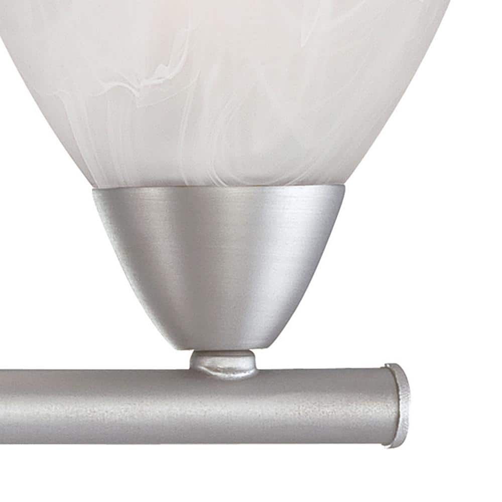 Elysian 3-Light Matte Nickel Vanity Fixture with Frosted Glass