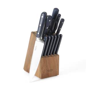14-Piece Eastwalk High Carbon Stainless Steel Cutlery Knife Set with Acacia Block 1-Set