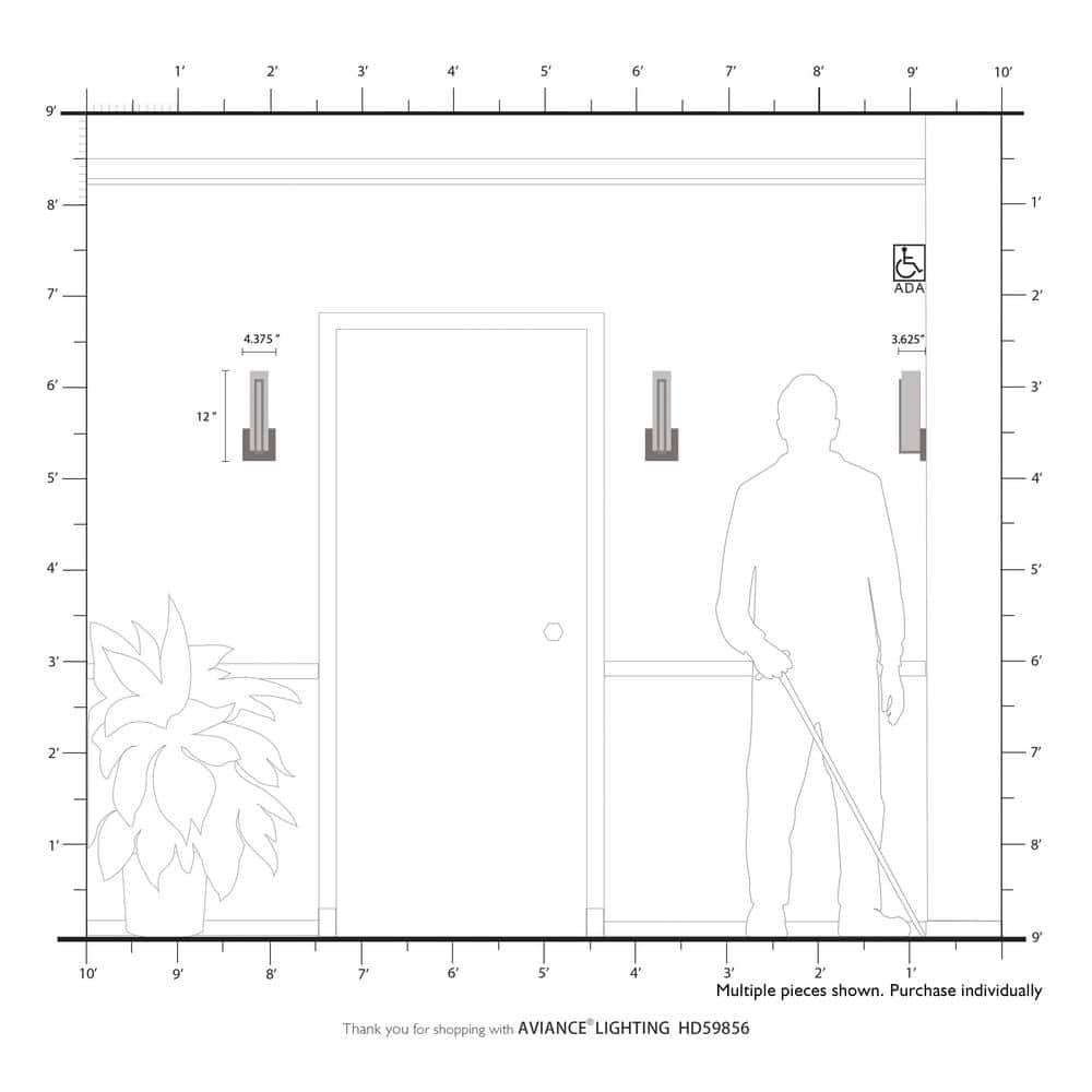 12" Polished Chrome Dimmable LED Vanity Wall Sconce