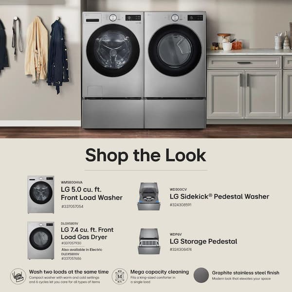 Reviews for LG 7.4 cu. ft. Vented SMART Stackable Gas Dryer in