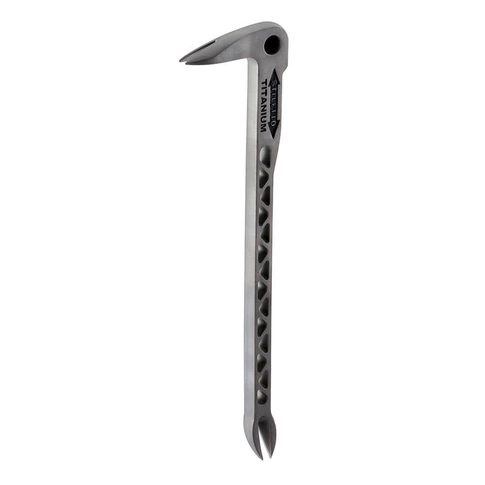 Stiletto 12 in. Titanium Clawbar Nail Puller with Dimpler TiCLW12 - The  Home Depot