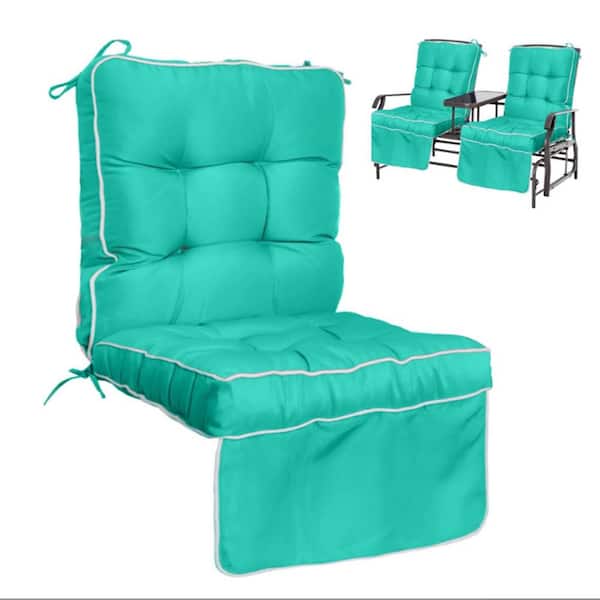 Porch Swing Cushions, Waterproof Rocking Chair Replacement Cushions with Ties, 44*23*4" Patio Cushions, Lake Blue
