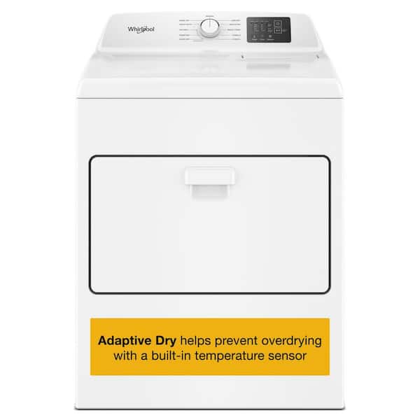 7.0 cu. ft. Vented Front Load Electric Dryer in White with Adaptive Dry