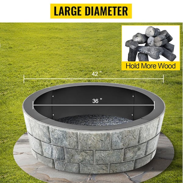 VEVOR 36 in. Dia x 10 in. H Park Style Grill Fire Pit Ring