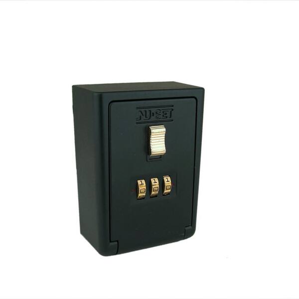 NUSET 3 Digit Numeric Combination Lock Box, Wall Mount