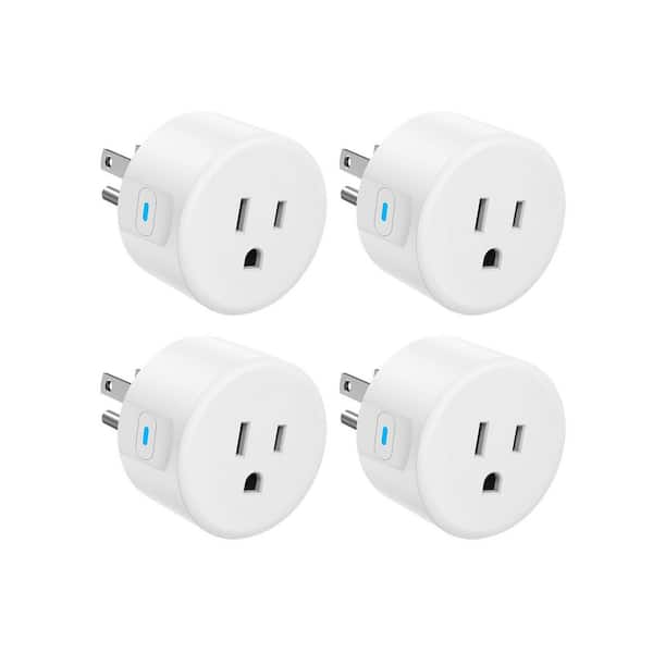 15A 1800W 2. 4G Wi-Fi Smart Plug Timer Remote Control Voice Compatible with Apple Home Alexa Google 4 Pack