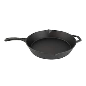 12 in. Cast Iron Skillet with Pour Spouts