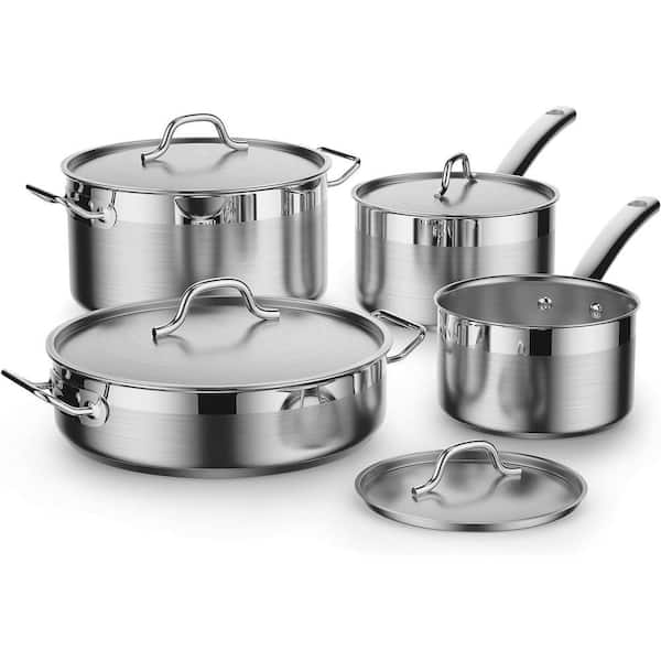 Professional Grade 8-Piece Stainless Steel Cookware Set