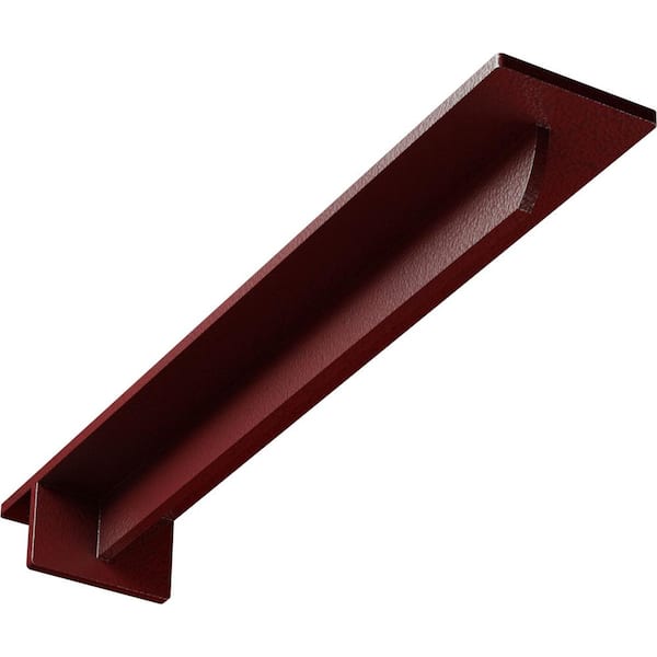 Ekena Millwork 2 in. x 3 in. x 18 in. Steel Hammered Bright Red Heaton Bracket
