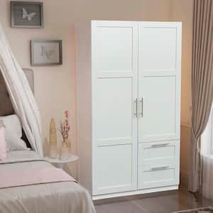 White Armoire 70.87 in. H x 39.37 in. W x 19.49 in. D
