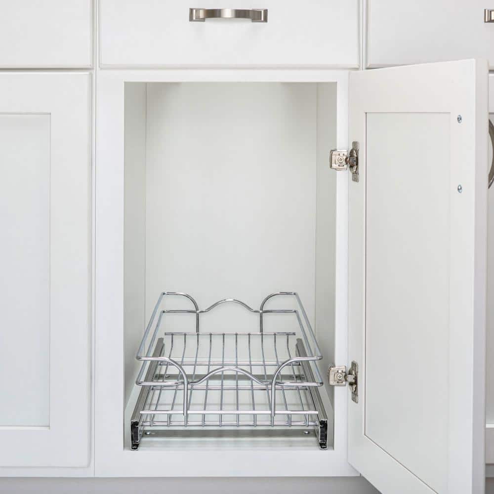 Rev-A-Shelf Silver Wire Pull Out Kitchen Cabinet Organizer
