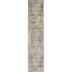 Concerto Beige/Grey 2 ft. x 10 ft. Abstract Rustic Runner Rug