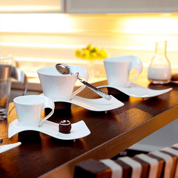 New Wave Caffe 13.5 oz. White Porcelain Cafe au Lait Cup