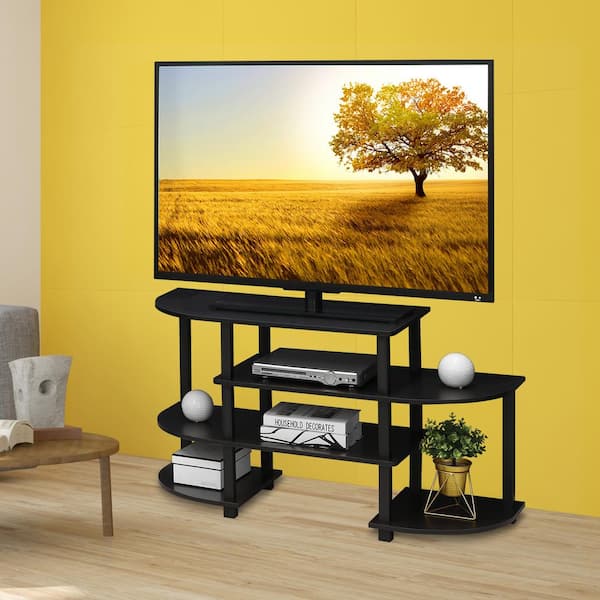 Furinno Turn-N-Tube 42 in. Espresso Particle Board TV Stand Fits TVs Up to 48 in. with Open Storage