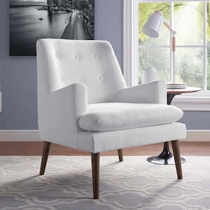 Leisure Upholstered Lounge Chair in White
