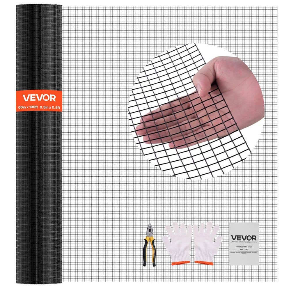 Hardware Cloth 60 in. W x 0.04 in. H Black Vinyl Free Standing Garden Galvanized Vinyl Coated 1 (Pack)-100 ft. L price history on PriceWatchPro