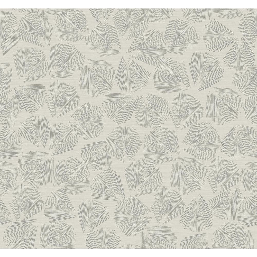 Elora Leaf Grey Wallpaper
