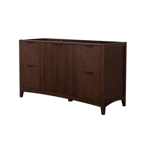 Palmilla 59.25 in. Bath Vanity Cabinet without Top in Dark Walnut
