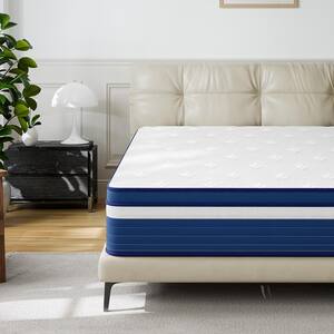 King Size Medium Comfort Level Hybrid Memory Foam 10 in. Bed-in-a-Box Mattress
