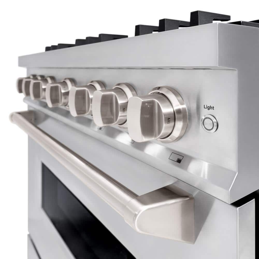 ZLINE 36'' Stainless Steel Gas Range with Convection Oven