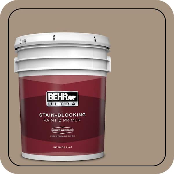 BEHR ULTRA 5 gal. #PPU7-05 Pure Earth Extra Durable Flat Interior Paint & Primer