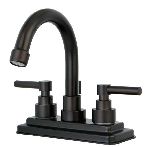 Kingston Brass FB8625DPL Paris 4-Inch Center set Lavatory Faucet with Retail Pop-Up Oil Rubbed Bronze 