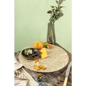 16 in. Richmond Beige Marble Lazy Susan