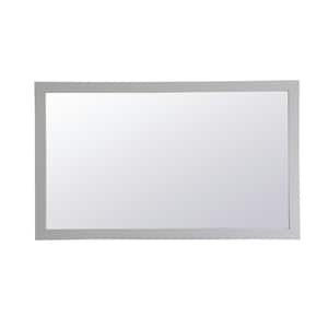 Timeless Home 60 in. W x 36 in. H x Contemporary Wood Framed Rectangle Grey Mirror