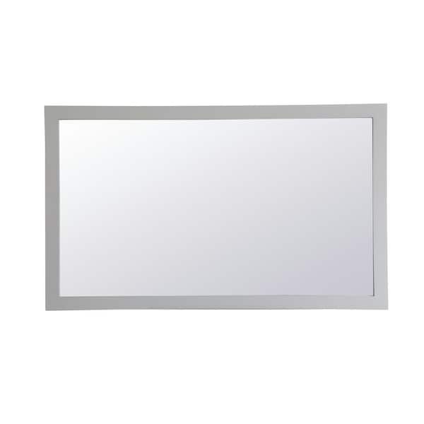 Unbranded 36 in. H x 60 in. W Rectangle Framed Grey Modern Vanity Mirror