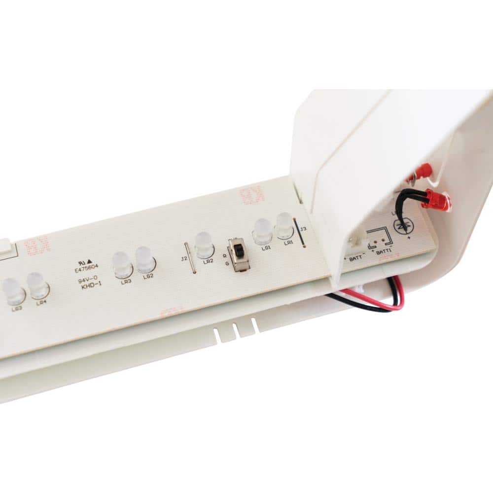 White Hardwired LED Exit Sign with Red and Green Light
