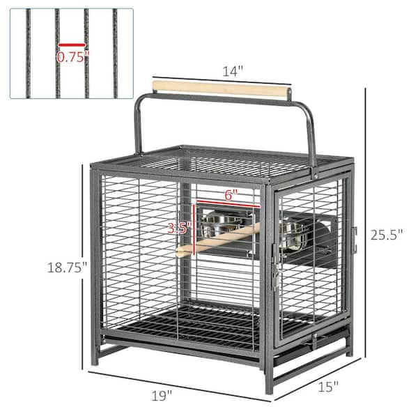 Buy 22 Heavy Duty Wrought Iron Travel Bird Cage Carrier With Handle