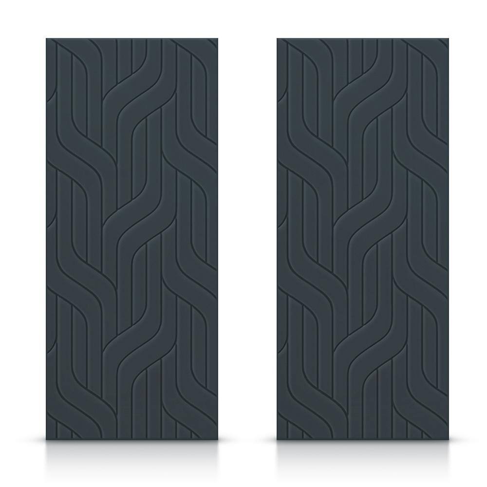48 in. x 84 in. Hollow Core Charcoal Gray Painted Composite MDF Interior Double Closet Sliding Doors price history on PriceWatchPro