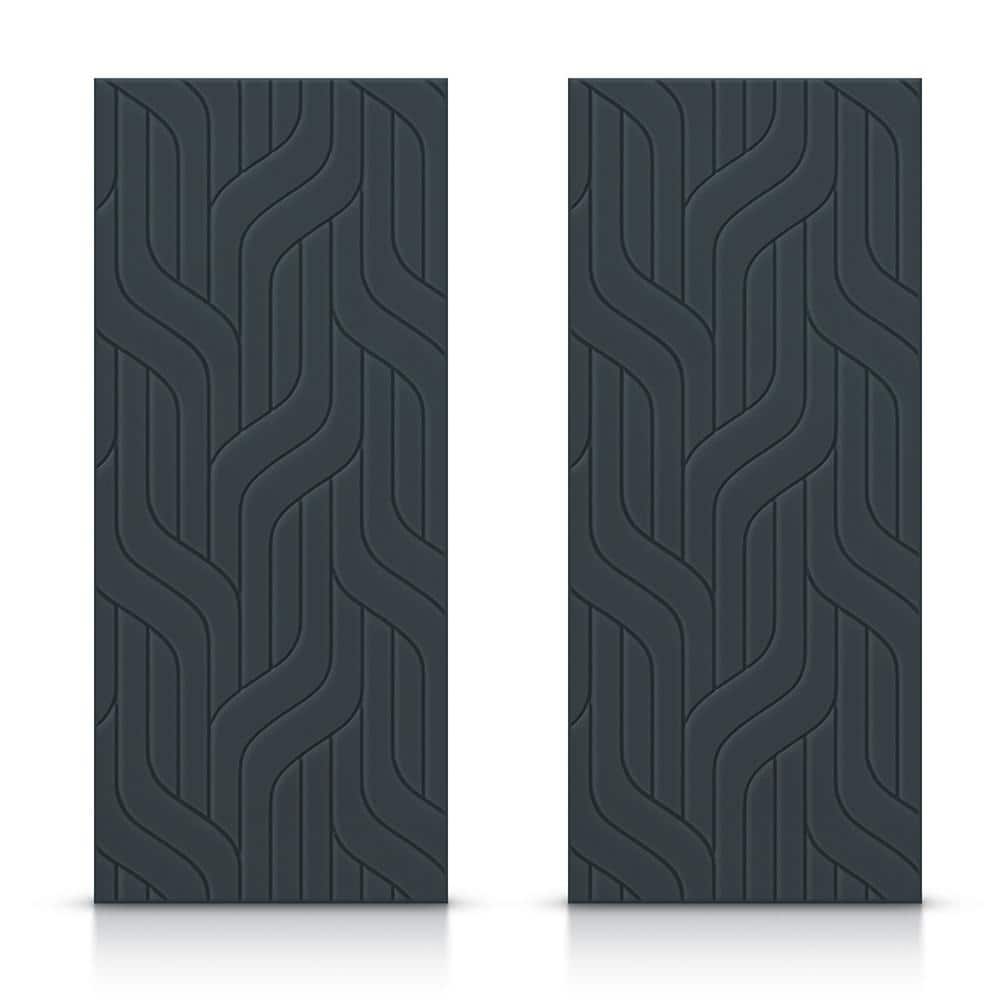 72 in. x 84 in. Hollow Core Charcoal Gray Painted Composite MDF Interior Double Closet Sliding Doors price history on PriceWatchPro