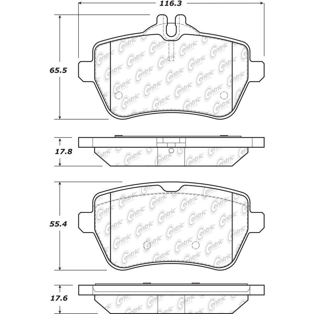 Centric Parts Disc Brake Pad Set 104.16890 The Home Depot