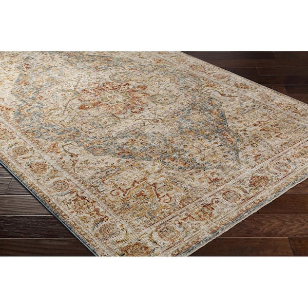 Naila Sage Traditional Medallion 7 X 10 Area Rug