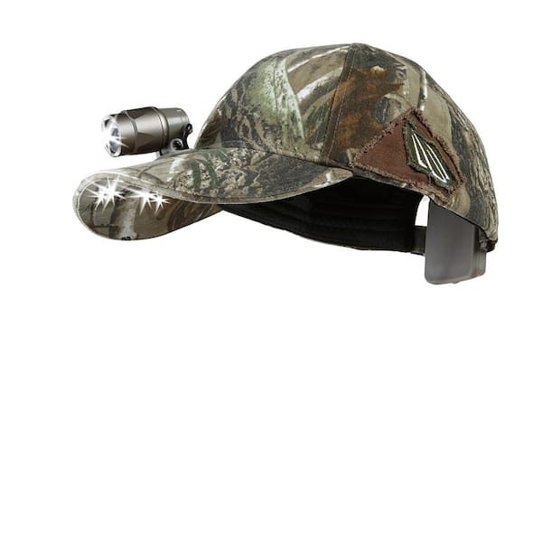 Structured Mesh POWERCAP CAMO LED Hat 25/10 Ultra-Bright Hands Free Lighted Battery Powered Headlamp