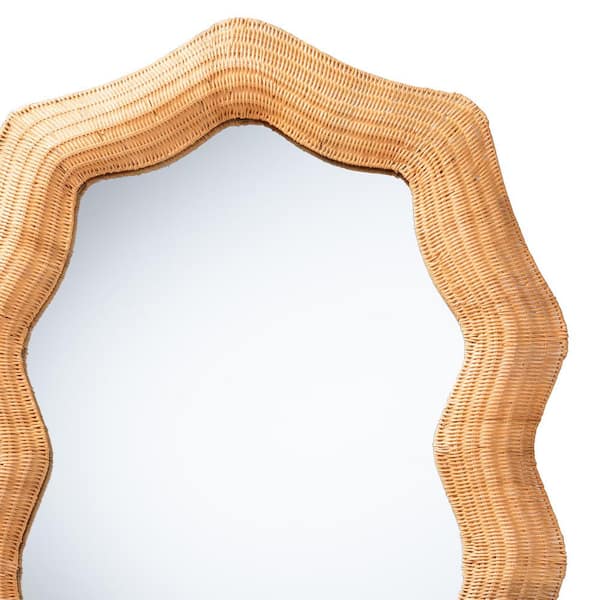 bali & pari Daray Natural Brown Rattan 37.8 in. W x 74.8 in. H