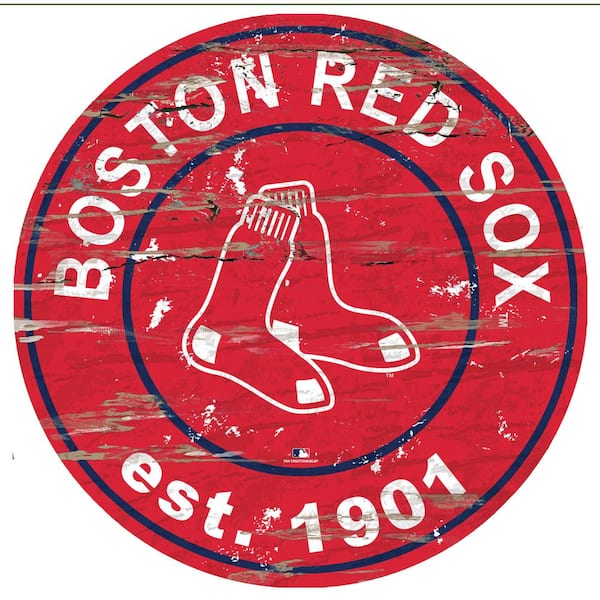 Fan Creations Boston Red Sox 24 in. Distressed Wooden Circle Sign
