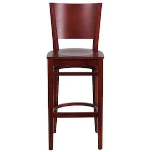 Lacey 29.25 in. Mahogany Bar Stool