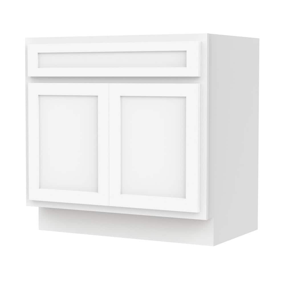 White Birchwood 36" Vanity Cabinet with Soft-Closing Doors