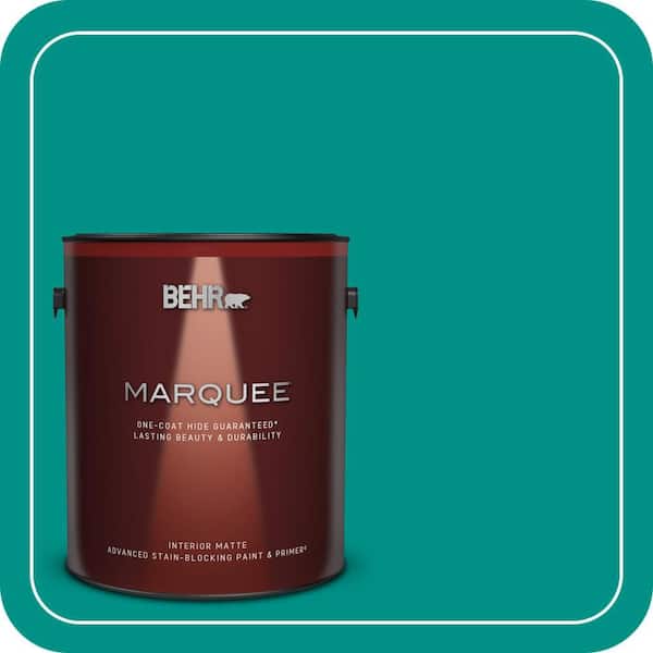 BEHR MARQUEE 1 gal. #490B-6 Emerald Coast Matte Interior Paint & Primer