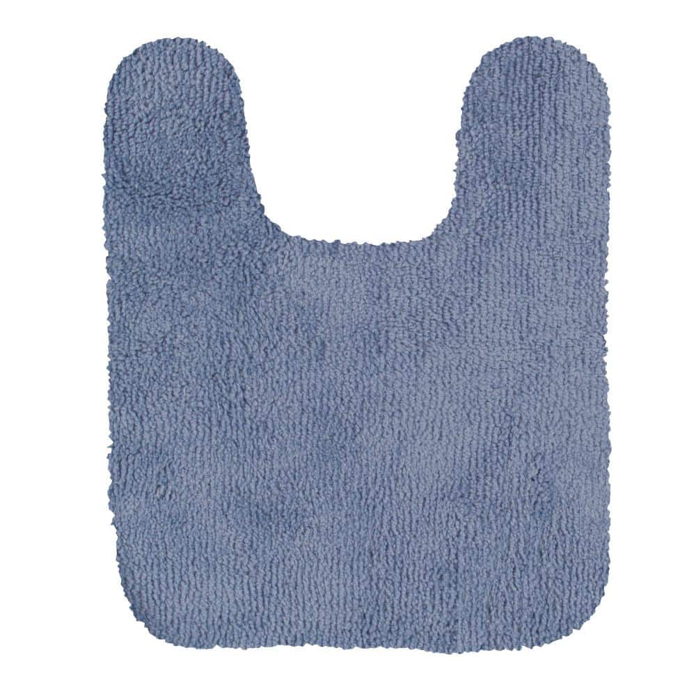 Mohawk Home Legacy Wedgewood Blue 20 in. x 24 in. Nylon Machine Washable Bath Mat 085970 The