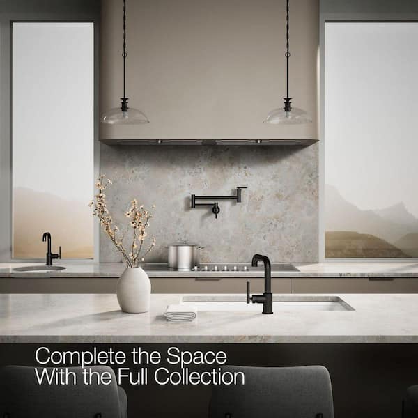 Purist Single-Handle Pull-Out Sprayer Kitchen Faucet in Matte Black